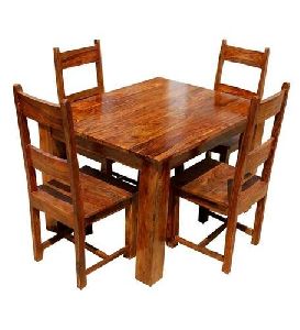 Sheesham Wooden Dining Table Set