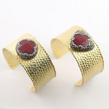 Fashion Cuff Gold Electroplated Brass Bangles