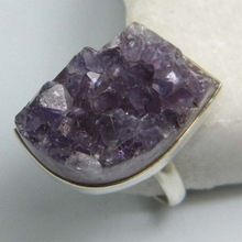 Amethyst Druzy Ring