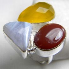 Carnelian Blue Lace Agate Ring