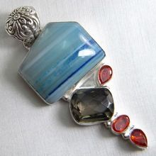 Lace Agate Quartz Pendant