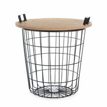 Wooden top iron metal Wire Table
