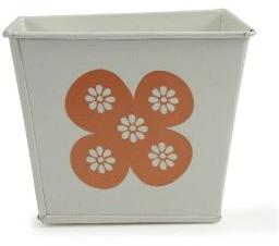 Metal Planter Hand Crafted with Floral Motifs