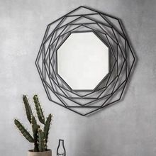 Metal Wire Geometric Wall Mirror