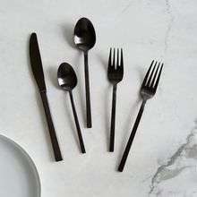 Royal Black Brass Cutlery Set