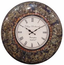 Glass Mosaic Analog Wall Clock