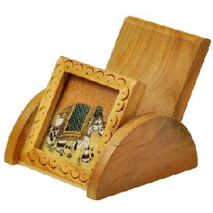 Gemstone Painting Wooden Mobile Stand
