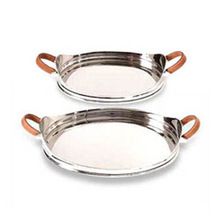 Round shaped stainless steel trays