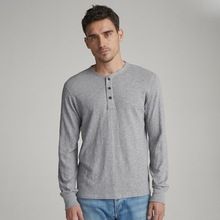 Plain Mens Summer Henley T Shirt