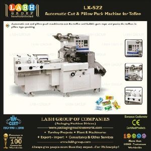 Automatic Cut and Pillow Pack Machine for toffee and Bubble gum