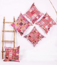 cotton zari cushion cover