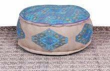 embroidered ottoman stool