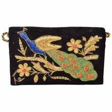 peacock designed clutch