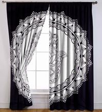 Cotton Hamsa Fatima Ethnic Mandala Window Curtain