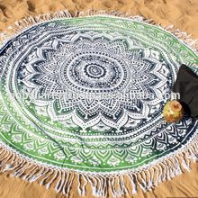 Ombre Round Wall Hanging Throw Roundie Bedspread Yoga Mat