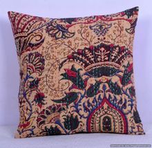 Paisley Kantha Cushion Cover