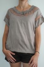 Ladies Turtle Neck Lace Blouse