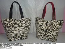 zebra print beach bag