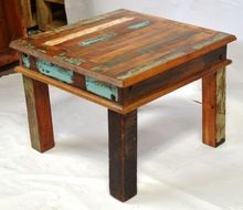 Recycled Reclaimed Wooden End Table
