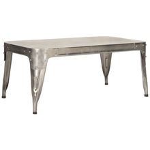 Steel Finish Metal Coffee Table