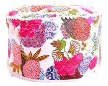 Cotton Ethnic Antique Pouffe Cover