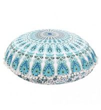 Round Meditation Ottoman Pouf Cover