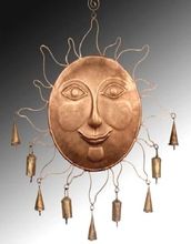 COLOR SUN FACE DECORATIVE BELL WALL HANGINGS
