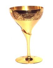 GOLD PLATED WINE GOBLET