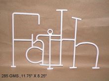 Metal FAITH wall hanging decoration