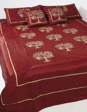 Decorative silk bedding