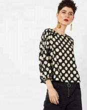 Chiffon Summer Polka Dot Printed Casual Blouse