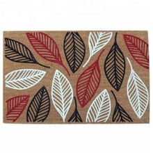 Leaf Print Coir Doormat