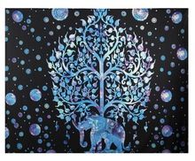 Mandala Elephant Hippie Psychedelic Art Tapestry,