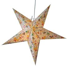 Yellow spring butterfly handmade paper star