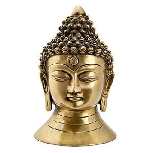 Buddha Head Brass Statue