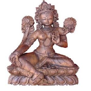 Buddhist Goddess Tara Wooden Statue