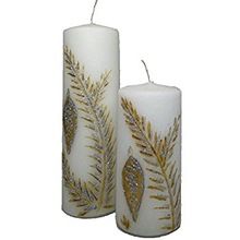 Decorative Pillar Floral Handmade Natural Candles