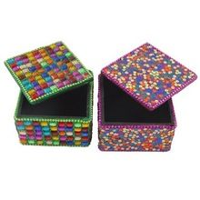 Embroidered Handmade Beaded Fabric Jewelry Boxes