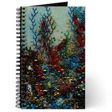 Paper Beaded Fabric Notebook