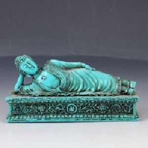 Sleeping Buddha Turquoise Statue