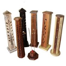 Tower Incense Stick Burner / Wooden Storage Box Burners