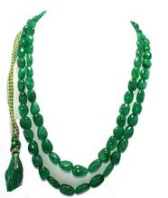 Emerald Oval nuggets 20 necklace