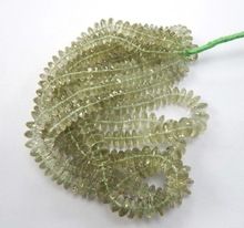 GREEN AMETHYST Cut Rondelle Beads