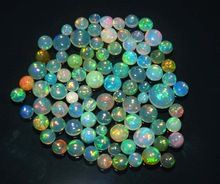 Natural Ethiopian Opal Round Shape Cab Lot STONE