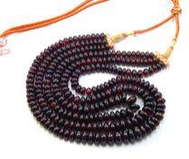 Natural Rhodonite Garnet Rondelle Beads Necklace