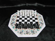Marble inlay chess board