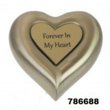 Brass Heart shape Metal Cremation Urn