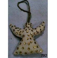Jute and Glass Beads Christmas Tree Ornaments