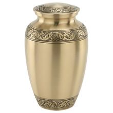 Classic engraved cremation urn