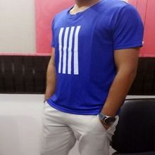 Polyester Striped T-shirt